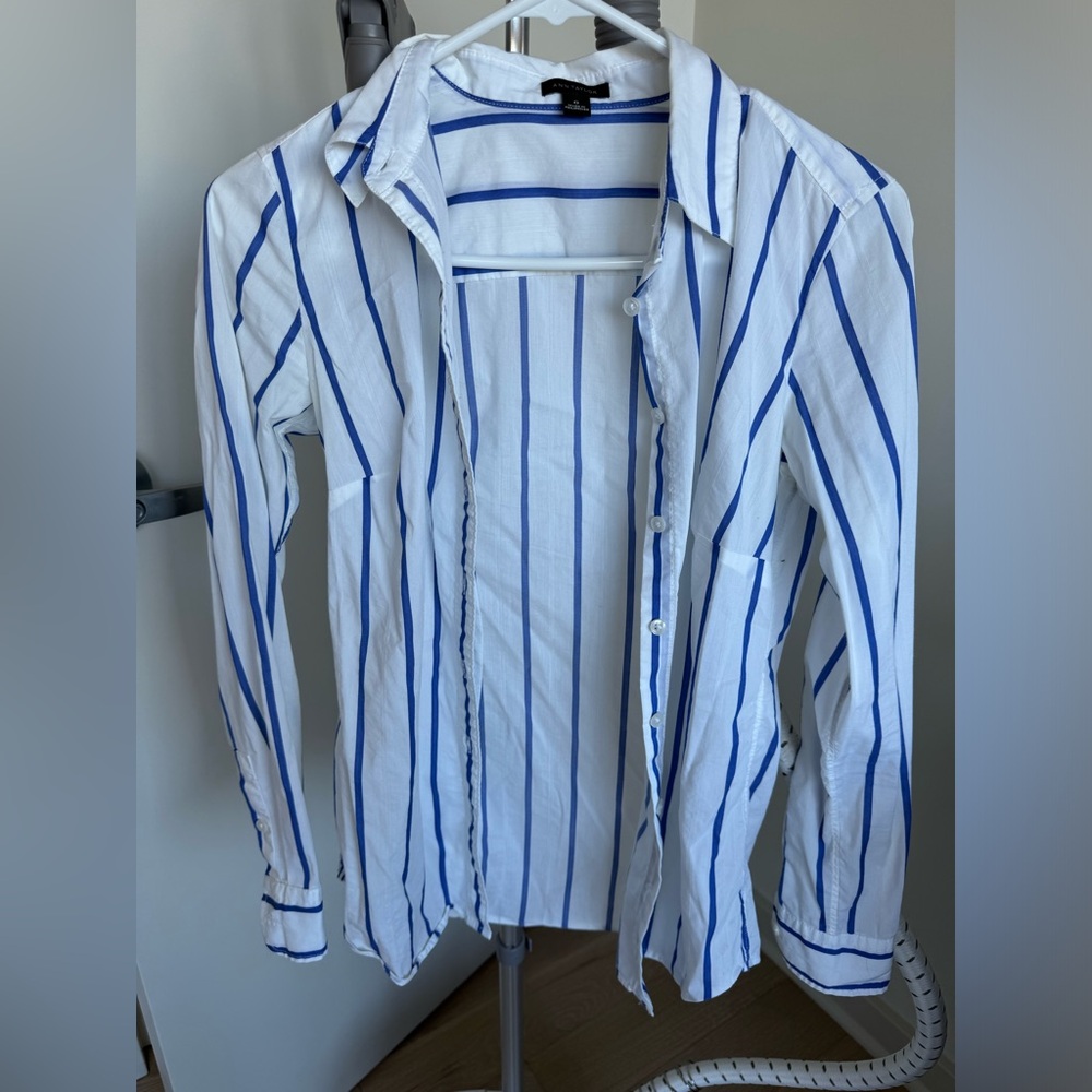 Ann Taylor Striped Button Down